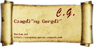 Czagány Gergő névjegykártya